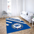 Chelsea Fc Tapis Sol - Tapis De Salon, Blue White Ion Football Londres Tapis Art, Tapis pour la décoration de la maison