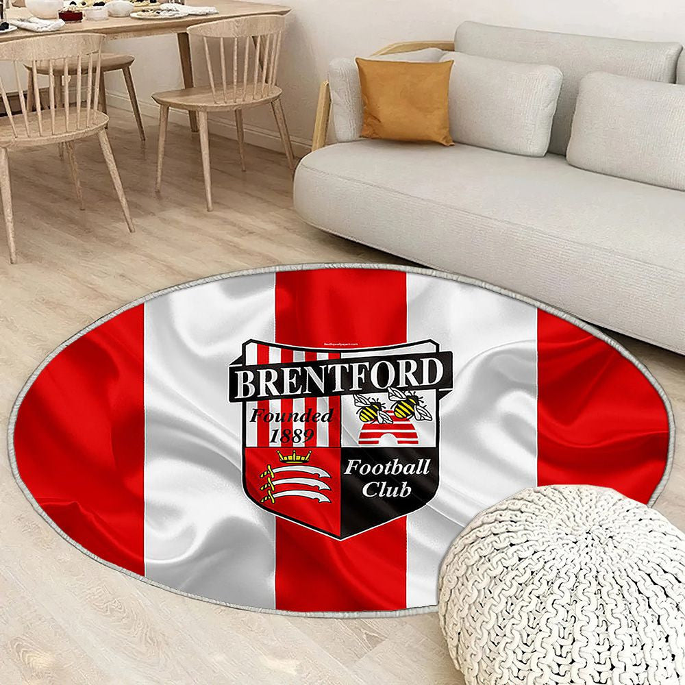 Brentford Fc Brentford Angleterre Tapis Sol - Tapis De Salon, Championnat de la Ligue des clubs de football anglais Tapis Art, Tapis pour la décoration de la maison