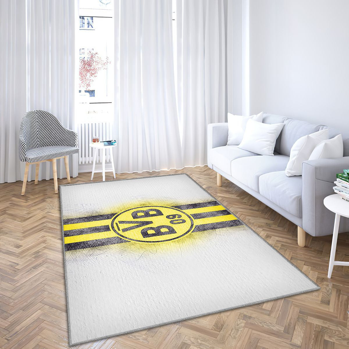 Borussia Dortmund Tapis Sol - Tapis De Salon, Oeuvre De Bundesliga Bvb Tapis Art, Tapis pour la décoration de la maison