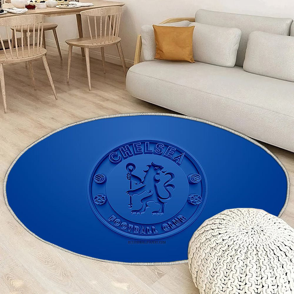 Chelsea Fc Tapis Sol - Tapis De Salon, Blue 3Denglish Football Club Tapis Art, Tapis pour la décoration de la maison