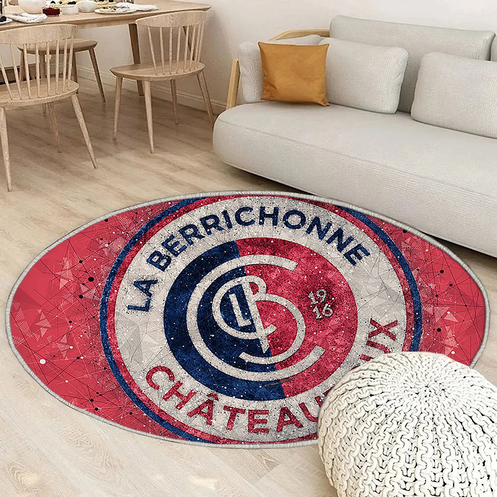Châteauroux Fc Logo Tapis Sol - Tapis De Salon, Football Français Tapis Art, Tapis pour la décoration de la maison