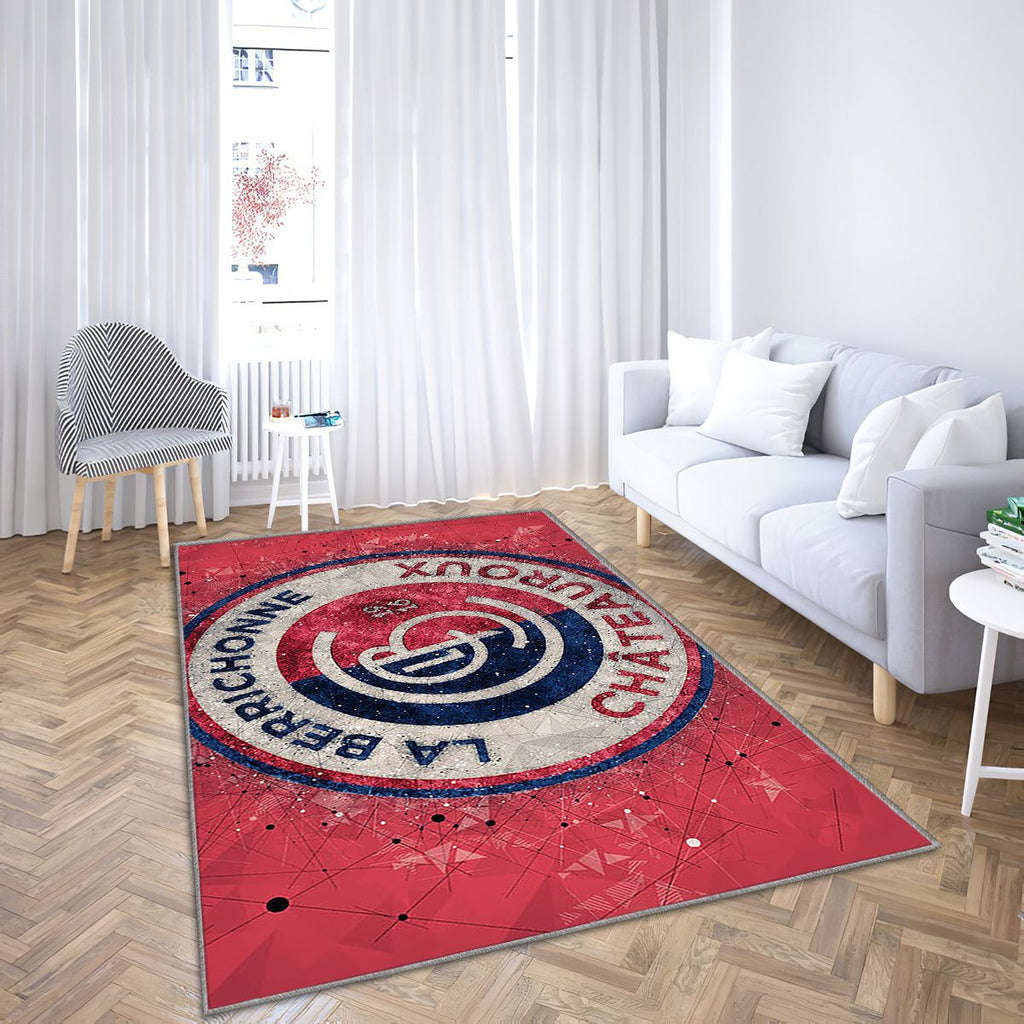 Châteauroux Fc Logo Tapis Sol - Tapis De Salon, Football Français Tapis Art, Tapis pour la décoration de la maison