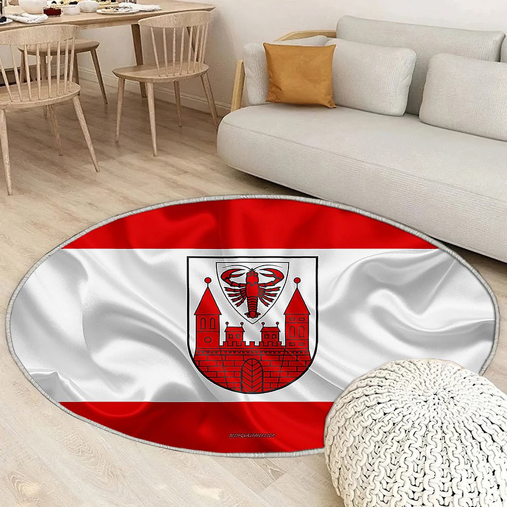Drapeau de Cottbus Tapis Sol - Tapis De Salon, ville allemande Cottbus Allemagne Tapis Art, Tapis pour la décoration de la maison