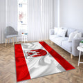 Drapeau de Cottbus Tapis Sol - Tapis De Salon, ville allemande Cottbus Allemagne Tapis Art, Tapis pour la décoration de la maison