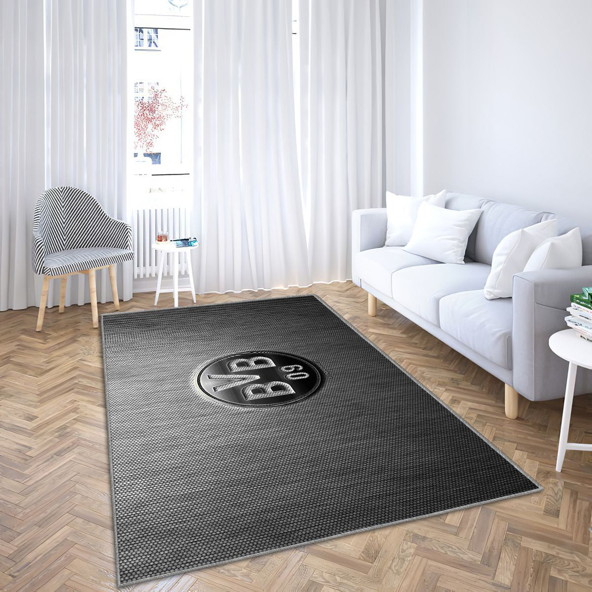 Borussia Dortmund Tapis Sol - Tapis De Salon, Bvb Steel Tapis Art, Tapis pour la décoration de la maison