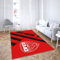 Dijon Fco Tapis Sol - Tapis De Salon, Ion Rouge Blanc Football Français Tapis Art, Tapis pour la décoration de la maison
