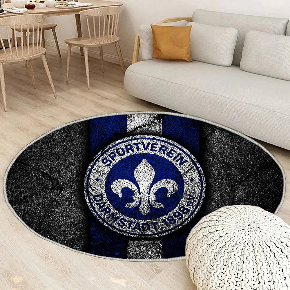 Darmstadt Fc Grunge Tapis Sol - Tapis De Salon, Bundesliga 2Équipe allemande de football Tapis Art, Tapis pour la décoration de la maison