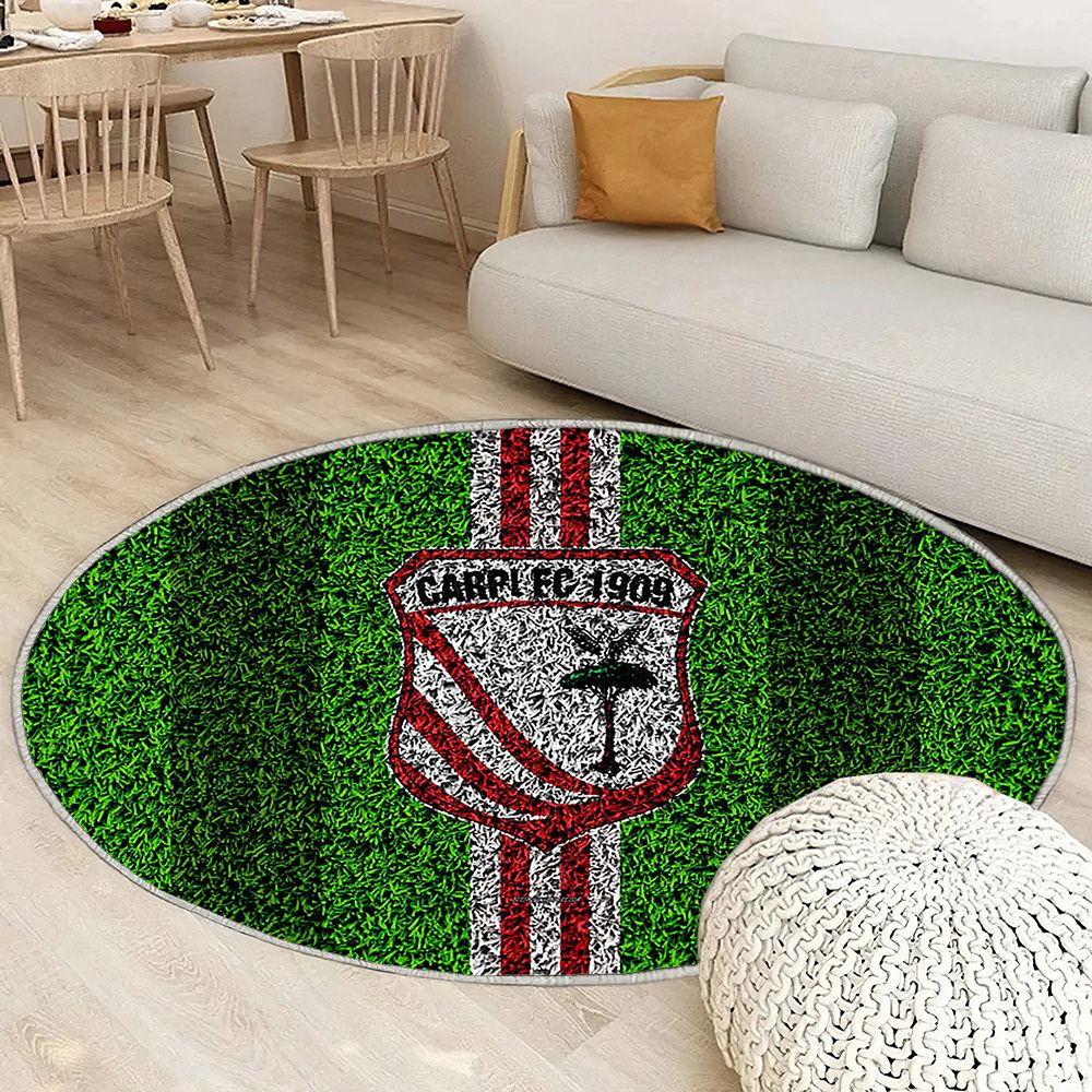 Carpi Fc 1909 Football Lawnrouge Blanc Tapis Sol - Tapis De Salon, Carpi Italie Tapis Art, Tapis pour la décoration de la maison