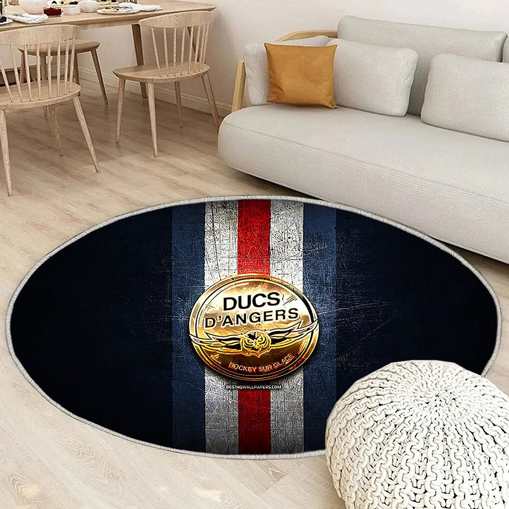 Ducs Dangers Tapis Sol - Tapis De Salon, Ligue Magnus Blue Metal Equipe de France de Hockey Tapis Art, Tapis pour la décoration de la maison