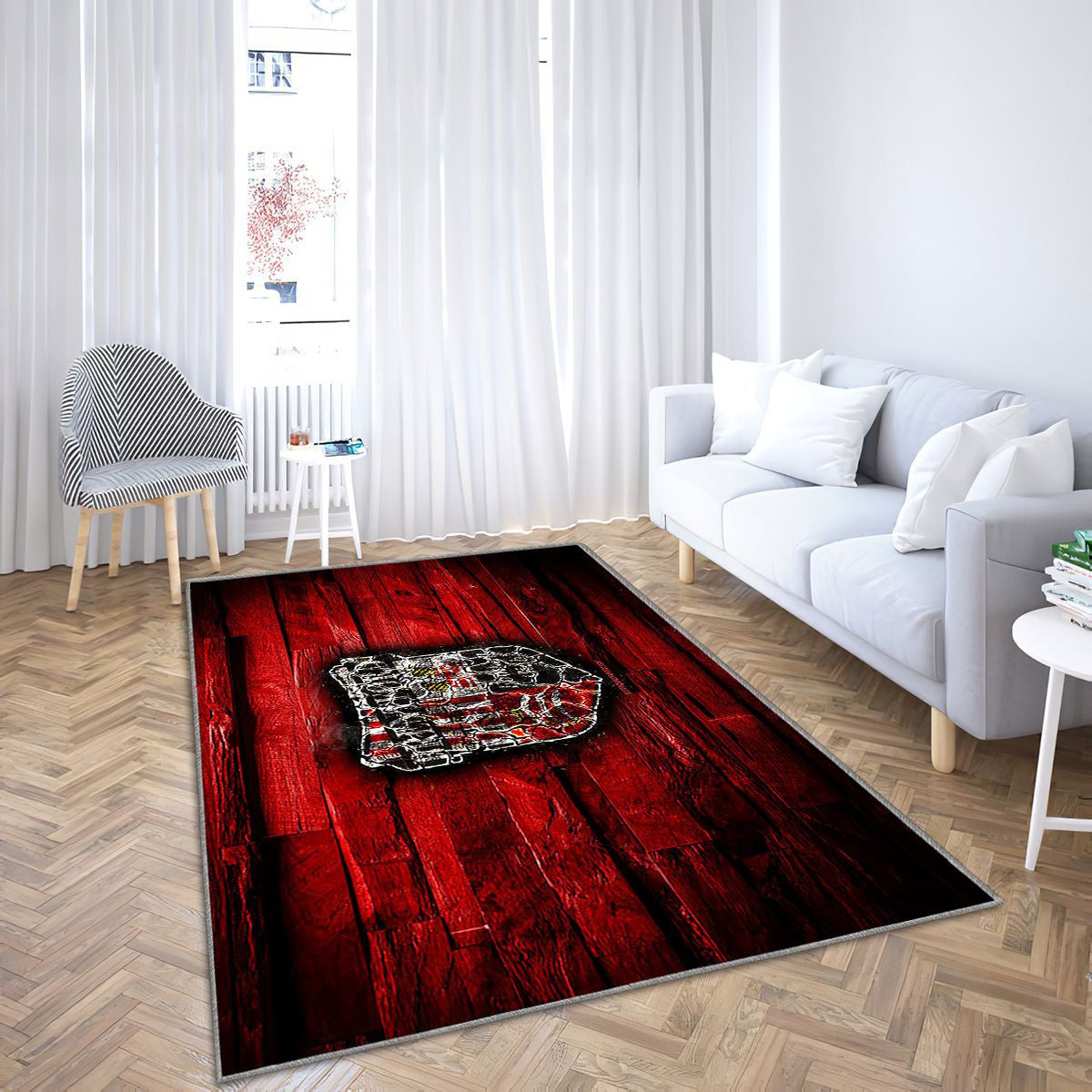 Brentford Fc Tapis Sol - Tapis De Salon, Championnat d'Angleterre Burningbrentford Tapis Art, Tapis pour la décoration de la maison