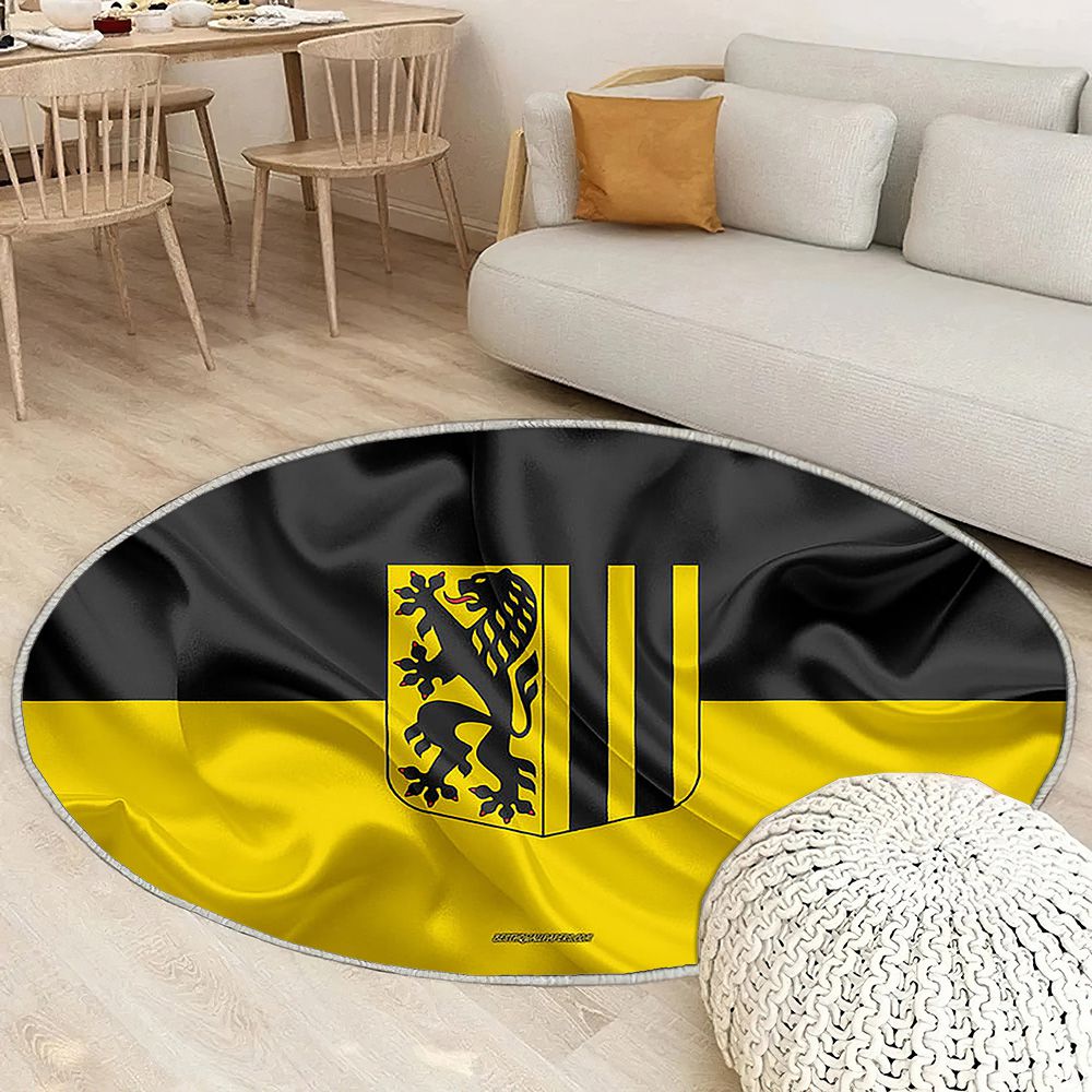 Drapeau de Dresde Tapis Sol - Tapis De Salon, ville allemande de Dresde en Allemagne Tapis Art, Tapis pour la décoration de la maison