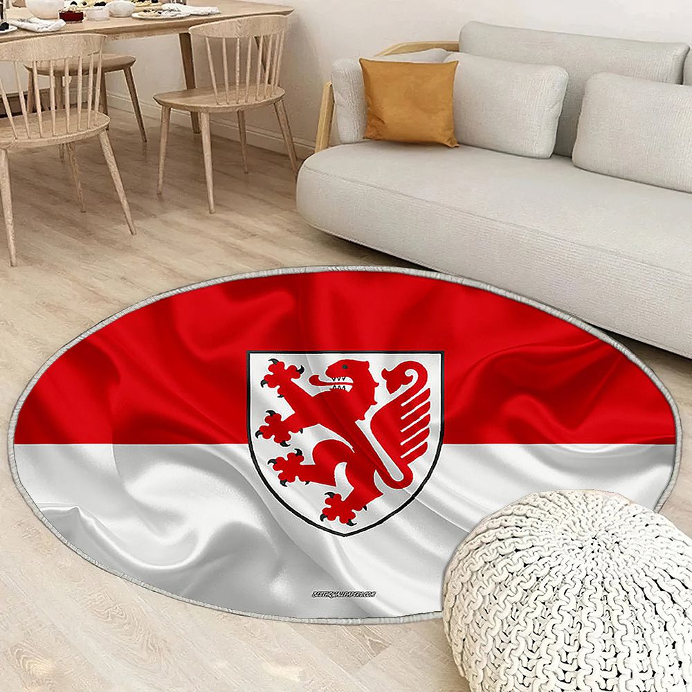Drapeau de Braunschweig Tapis Sol - Tapis De Salon, ville allemande Braunschweig Allemagne Tapis Art, Tapis pour la décoration de la maison