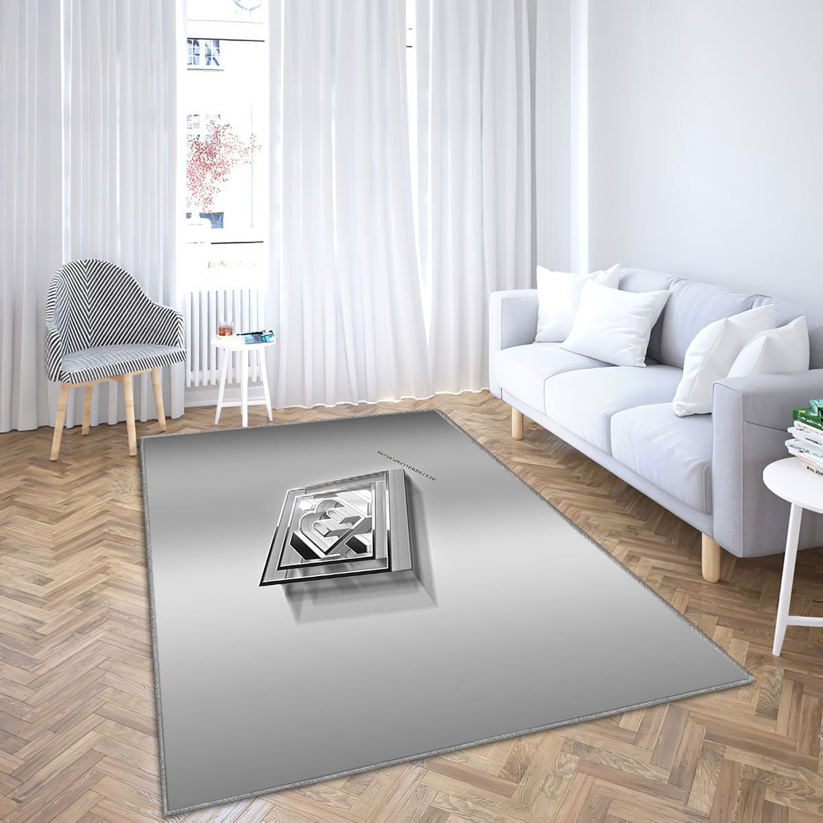 Borussia Monchengladbach Tapis Sol - Tapis De Salon, Club de football allemand 3Dmonchengladbach Tapis Art, Tapis pour la décoration de la maison