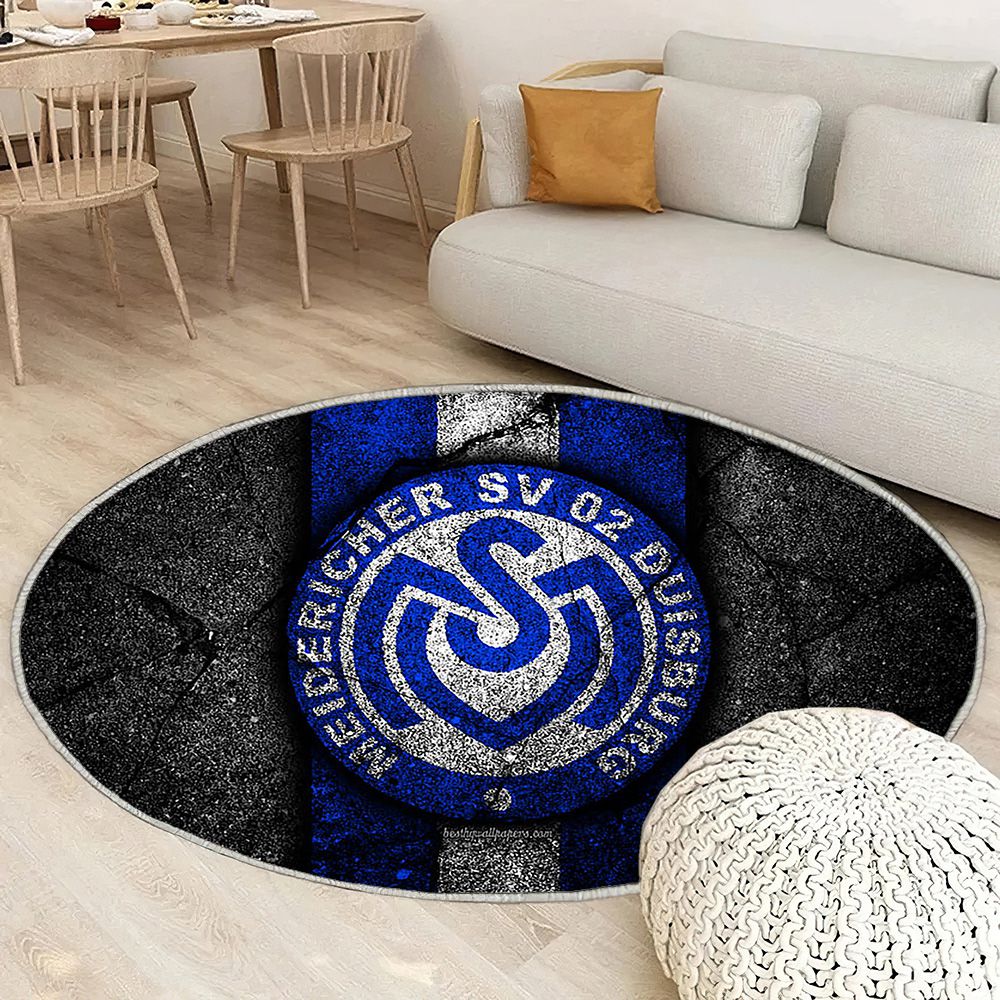 Duisburg Fc Grunge Tapis Sol - Tapis De Salon, Bundesliga 2Équipe allemande de football Tapis Art, Tapis pour la décoration de la maison