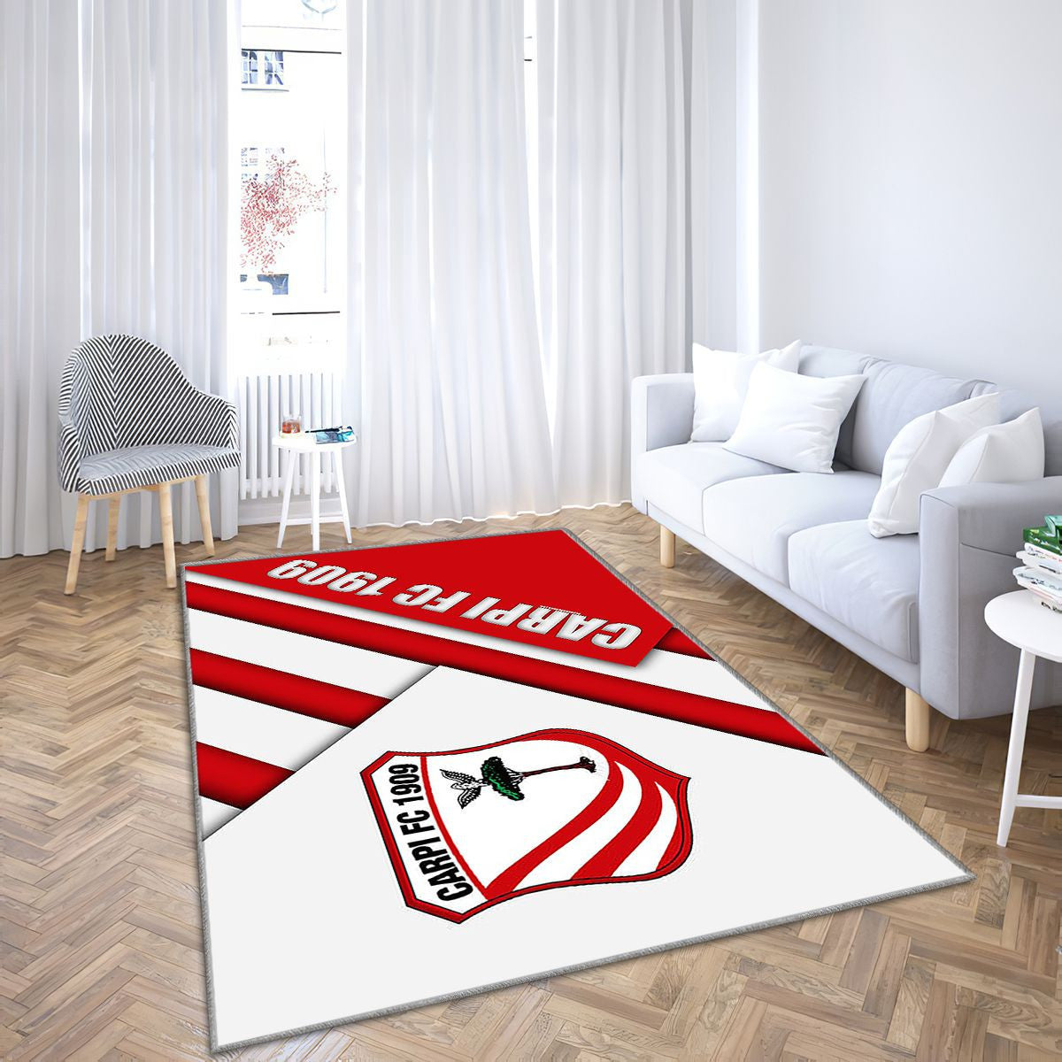 Carpi Fcred White Ion Tapis Sol - Tapis De Salon, Carpi Italie Tapis Art, Tapis pour la décoration de la maison