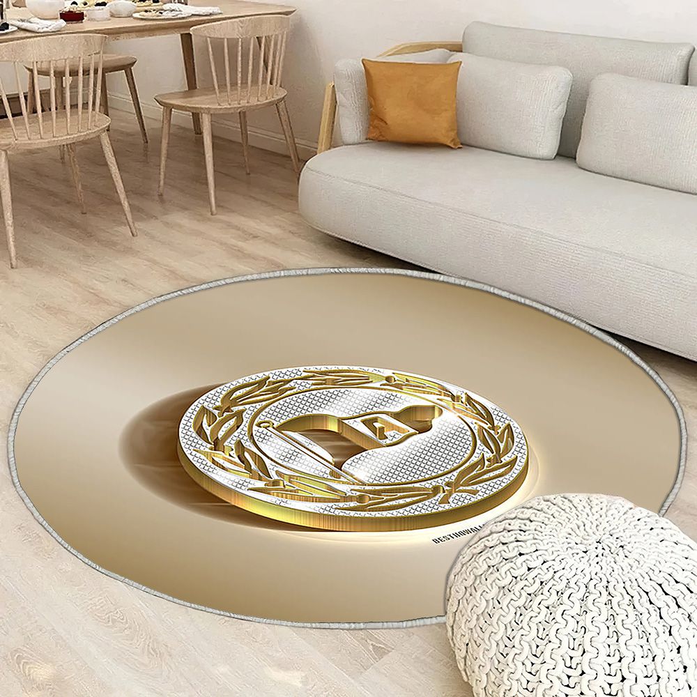 Dsc Arminia Bielefeld Tapis Sol - Tapis De Salon, Golden Silverbielefeld Allemagne Tapis Art, Tapis pour la décoration de la maison