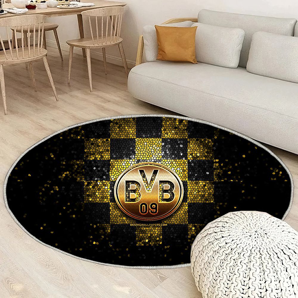 Borussia Dortmund Fc Tapis Sol - Tapis De Salon, Bundesliga Jaune Noir Football Tapis Art, Tapis pour la décoration de la maison