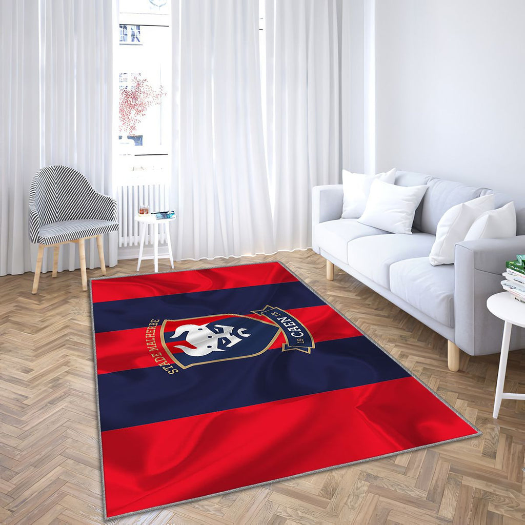 Caen Fc Tapis Sol - Tapis De Salon, Caenfootball Club Ligue 1 Tapis Art, Tapis pour la décoration de la maison