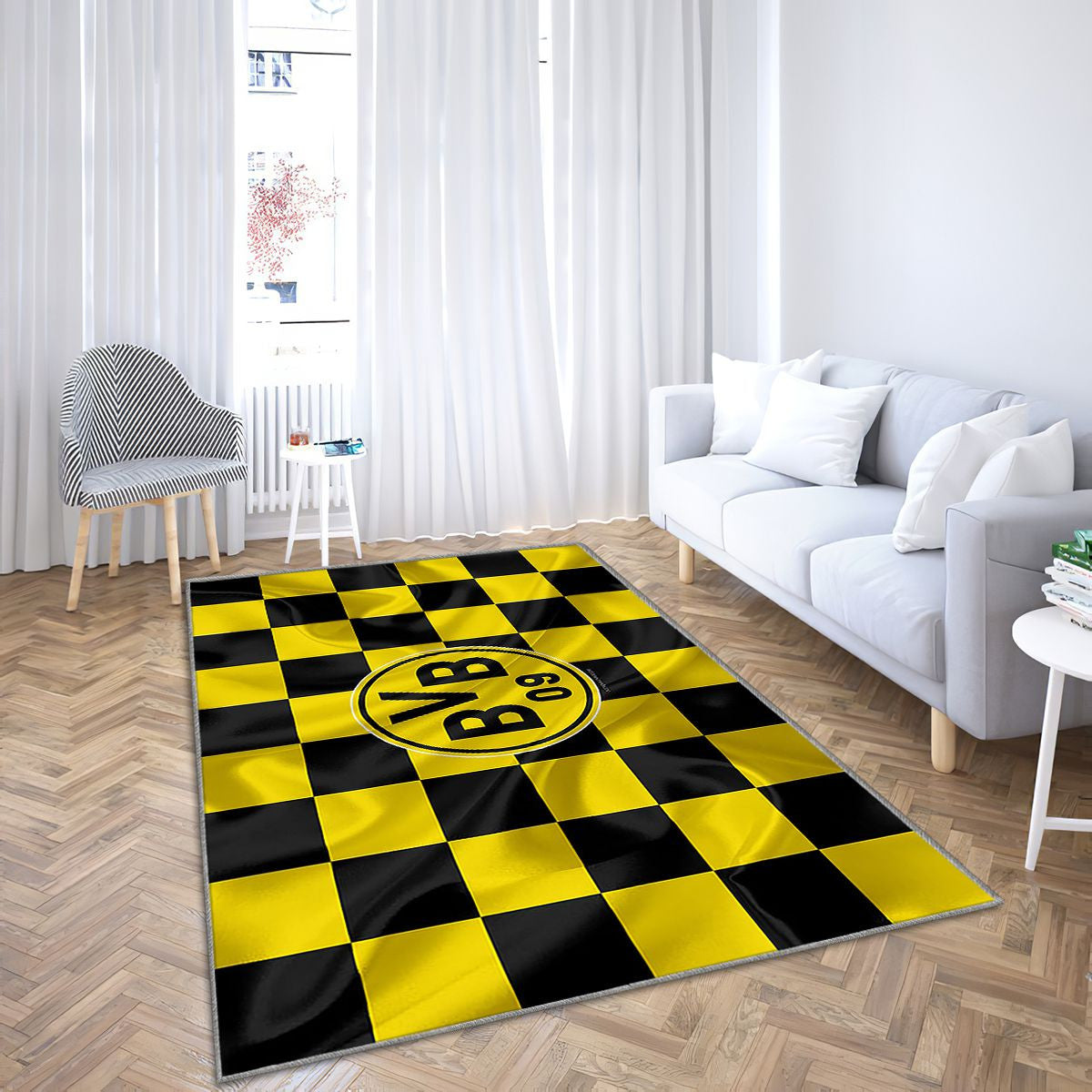 Borussia Dortmundjaune drapeau noir club de football allemand Tapis Sol - Tapis De Salon, Tapis Art, Tapis pour la décoration de la maison