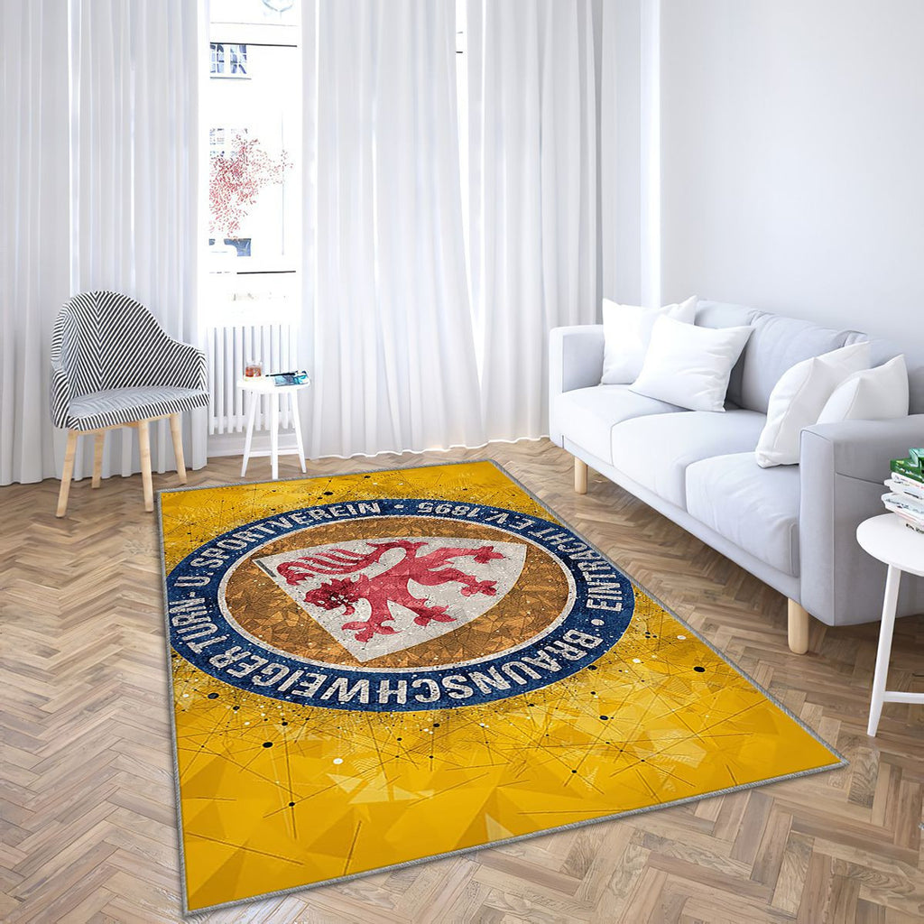 Eintracht Braunschweig Fc Tapis Sol - Tapis De Salon, Allemagne Football 2 Bundesligafc Braunschweig Tapis Art, Tapis pour la décoration de la maison