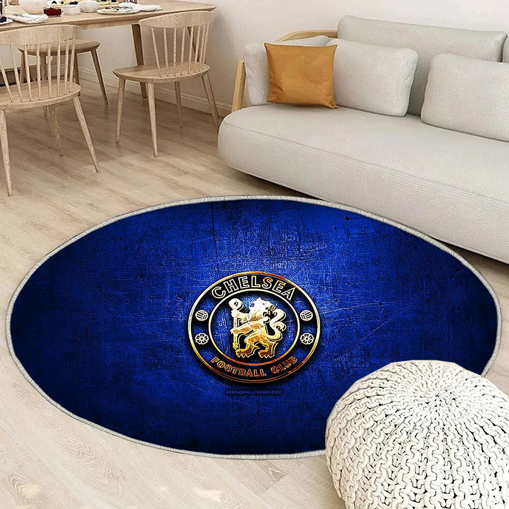 Chelsea Fc Tapis Sol - Tapis De Salon, Premier League Blue Soccer Tapis Art, Tapis pour la décoration de la maison