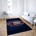 Fc Crotone Tapis Sol - Tapis De Salon, Serie B Club De Football Italien En Bois Bleu Tapis Art, Tapis pour la décoration de la maison