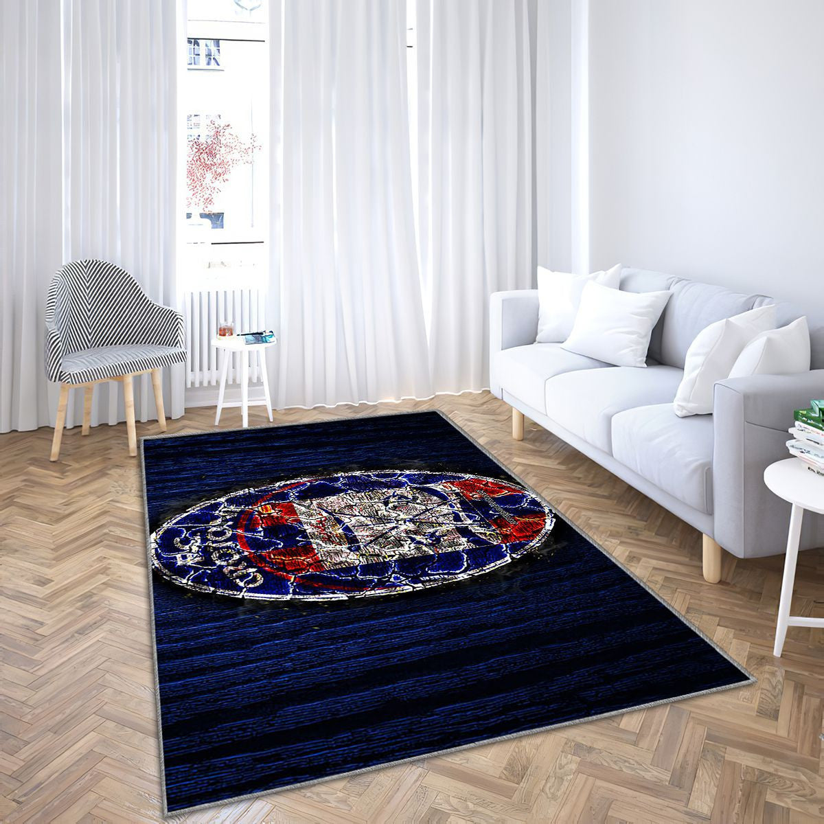 Fc Crotone Tapis Sol - Tapis De Salon, Serie B Club De Football Italien En Bois Bleu Tapis Art, Tapis pour la décoration de la maison