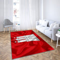 Drapeau de Hambourg Tapis Sol - Tapis De Salon, terres allemandes Hambourg Allemagne Tapis Art, Tapis pour la décoration de la maison