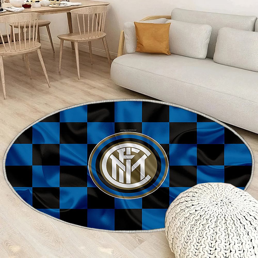Fc Internazionaleblue Drapeau Noir Club De Football Italienmilan Tapis Sol - Tapis De Salon, Tapis Art, Tapis pour la décoration de la maison