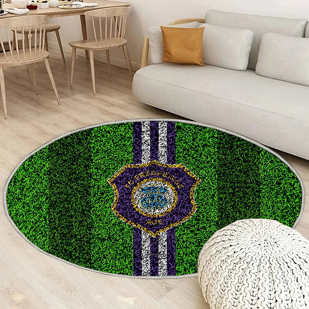 Fc Erzgebirge Aue Club De Football Allemand Violet Blanc Tapis Sol - Tapis De Salon, Aue Allemagne Tapis Art, Tapis pour la décoration de la maison