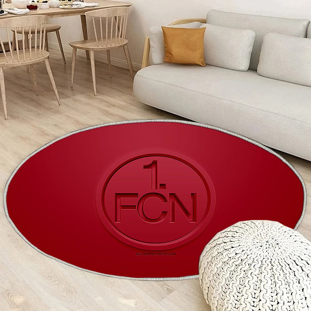 Fc Nuremberg Tapis Sol - Tapis De Salon, Club De Football Allemand Bourgogne 3D Tapis Art, Tapis pour la décoration de la maison
