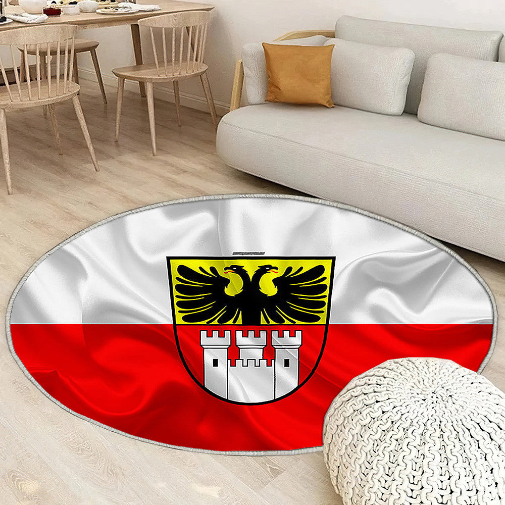 Drapeau de la ville de Duisburggerman Rhénanie du Nord-Westphalie Tapis Sol - Tapis De Salon, Allemagne Symboles Tapis Art, Tapis pour la décoration de la maison
