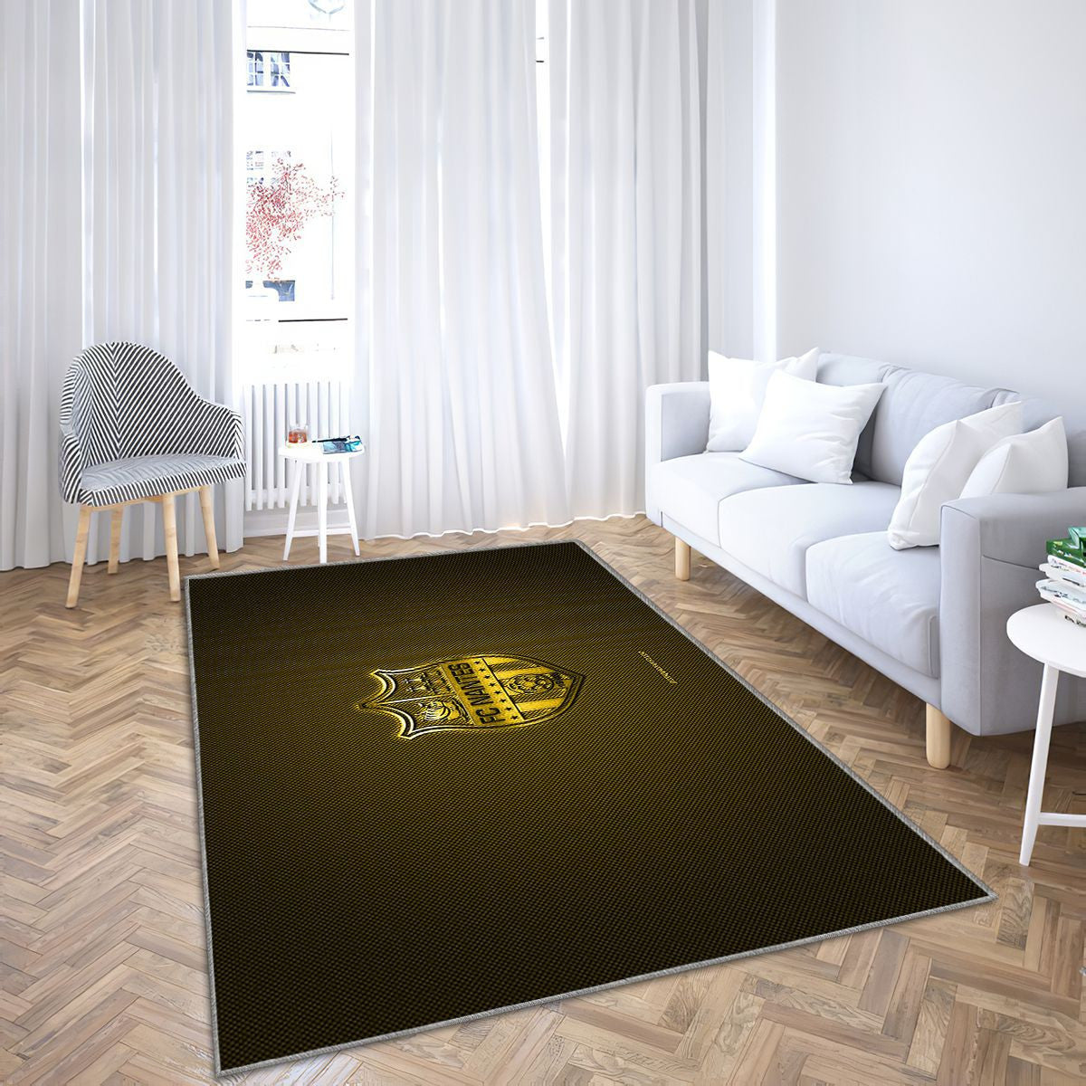 Fc Nantes Tapis Sol - Tapis De Salon, Ligue 1 JauneJaune Fibre De Carbone Tapis Art, Tapis pour la décoration de la maison