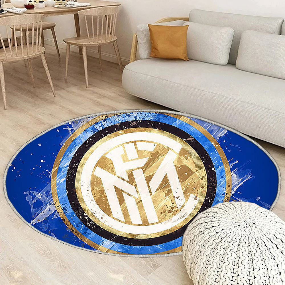 Fc Internazionale Paint Art Tapis Sol - Tapis De Salon, équipe italienne de football Serie A Tapis Art, Tapis pour la décoration de la maison