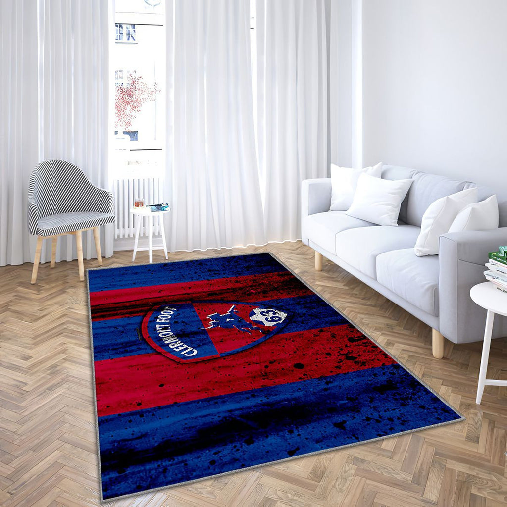 Fc Clermont Logofrance Clermont Foot Tapis Sol - Tapis De Salon, Club De Football Tapis Art, Tapis pour la décoration de la maison