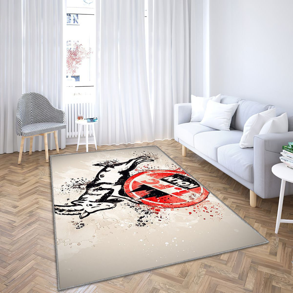 Fc Koln Paint Artgerman Football Team Bundesliga 2 Tapis Sol - Tapis De Salon, fond blanc Tapis Art, Tapis pour la décoration de la maison