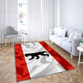 Drapeau de Berlin Tapis Sol - Tapis De Salon, Allemagne Drapeau de Berlin en soie Tapis Art, Tapis pour la décoration de la maison