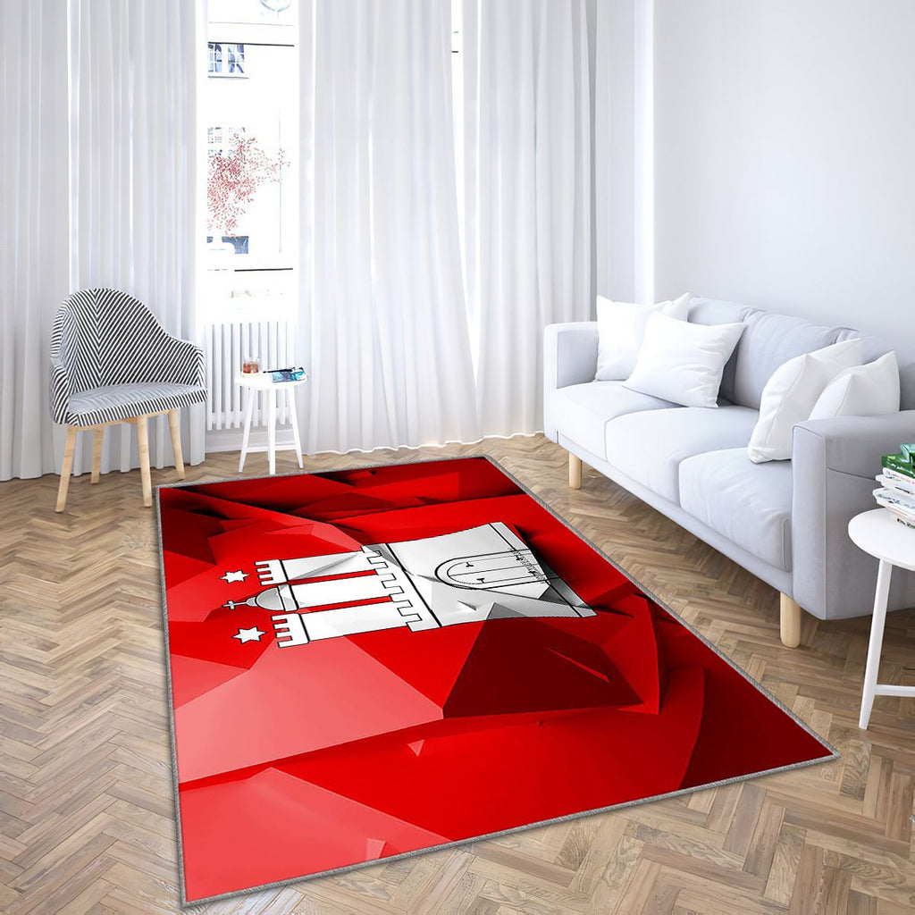 Drapeau de Hambourg Tapis Sol - Tapis De Salon, Allemagne Drapeau de Hambourg Tapis Art, Tapis pour la décoration de la maison