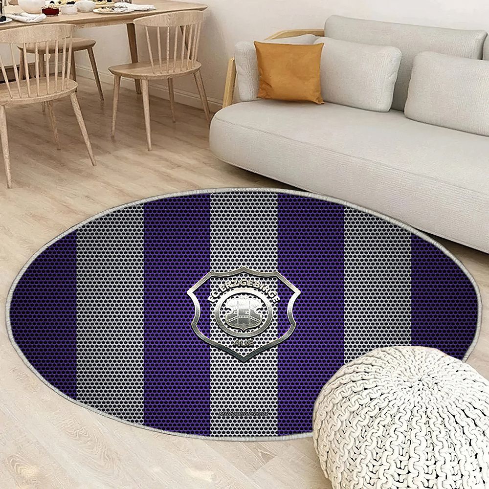 Fc Erzgebirge Aue Logoviolet-Blanc Mesh Fc Erzgebirge Aue Tapis Sol - Tapis De Salon, Aue Allemagne Tapis Art, Tapis pour la décoration de la maison