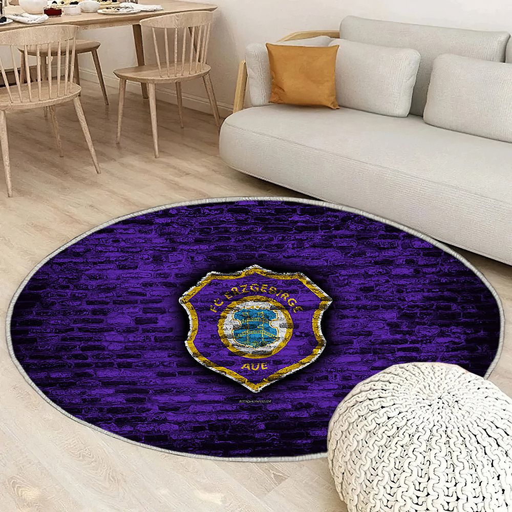 Erzgebirge Aue Fc Tapis Sol - Tapis De Salon, Mur De Briques Violettes Bundesliga 2 Club De Football Allemand Tapis Art, Tapis pour la décoration de la maison