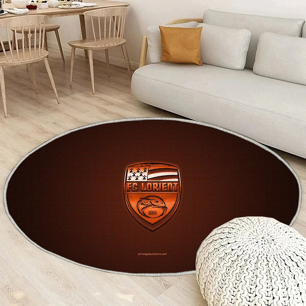 Fc Lorient Tapis Sol - Tapis De Salon, Ligue 2 Orangeorange Fibre De Carbone Tapis Art, Tapis pour la décoration de la maison