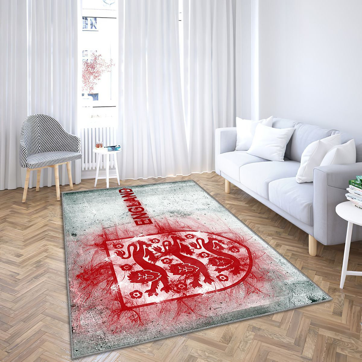 Équipe nationale de football d'Angleterre Tapis Sol - Tapis De Salon, Footballart Tapis Art, Tapis pour la décoration de la maison