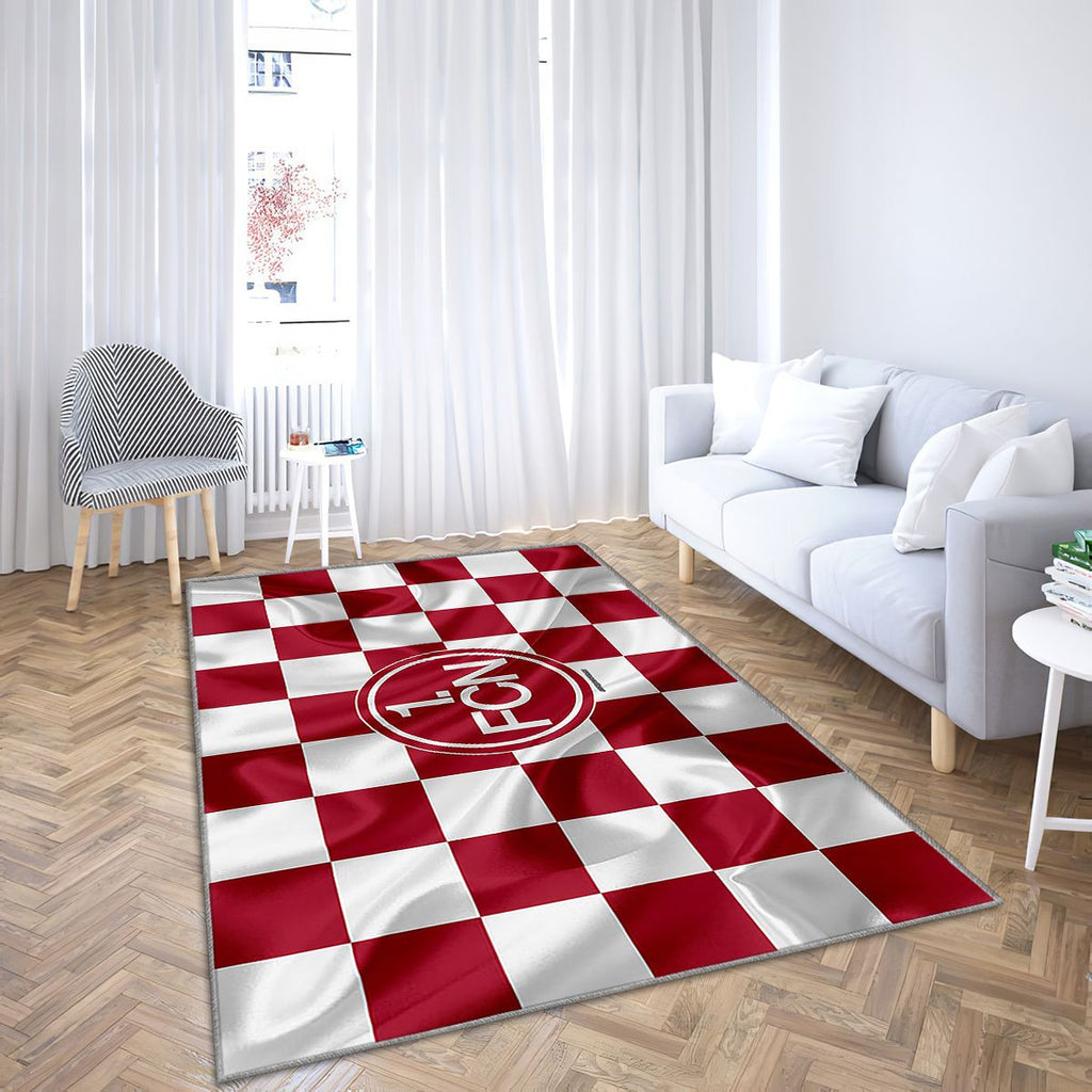 Logo Fc Nuremberg Tapis Sol - Tapis De Salon, drapeau blanc violet Tapis Art, Tapis pour la décoration de la maison