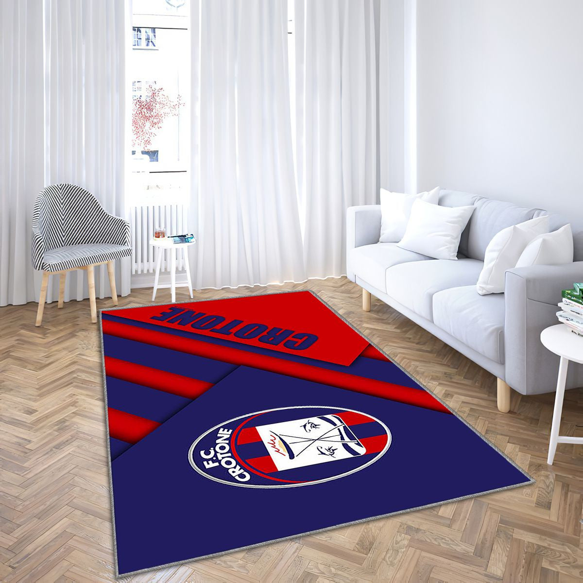 Fc Crotone Tapis Sol - Tapis De Salon, Football Serie A Crotone Tapis Art, Tapis pour la décoration de la maison
