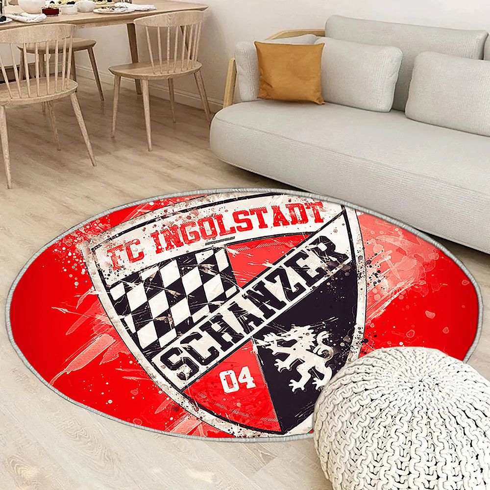 Fc Ingolstadt 04 Peinture Artgerman Football Team Bundesliga 2 Tapis Sol - Tapis De Salon, Fond Rouge Tapis Art, Tapis pour la décoration de la maison