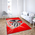 Fc Ingolstadt 04 Peinture Artgerman Football Team Bundesliga 2 Tapis Sol - Tapis De Salon, Fond Rouge Tapis Art, Tapis pour la décoration de la maison