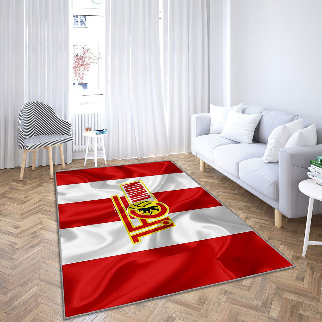 Fc Union Berlin Rouge Blanc Soie Drapeau 2 Bundesliga Tapis Sol - Tapis De Salon, Berlin Allemagne Tapis Art, Tapis pour la décoration de la maison