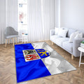 Drapeau de la ville d'Erlangengerman Erlangen Tapis Sol - Tapis De Salon, Allemagne Symboles Tapis Art, Tapis pour la décoration de la maison