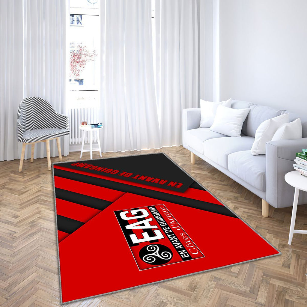 En Avant De Guingamp Tapis Sol - Tapis De Salon, Football Français Tapis Art, Tapis pour la décoration de la maison