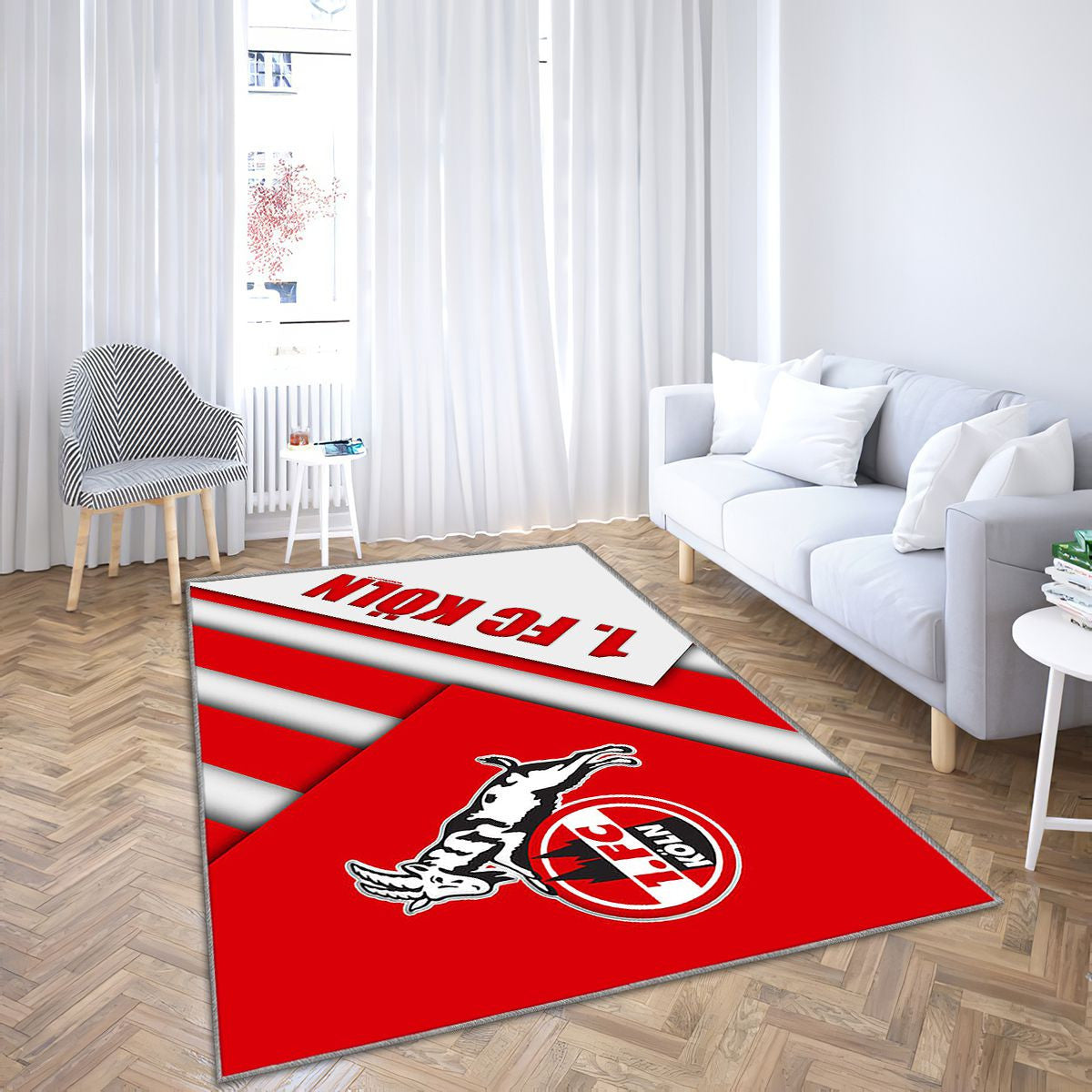 FC KN Club de football allemand Tapis Sol - Tapis De Salon, Cologne Allemagne Tapis Art, Tapis pour la décoration de la maison